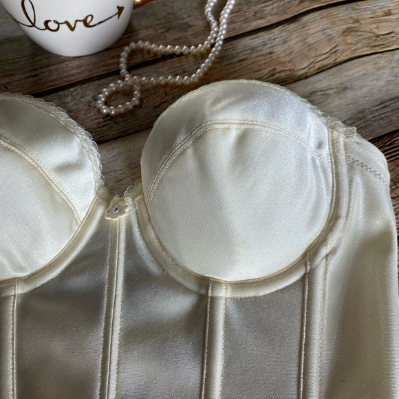 Dominique Ivory Beige Long Line Bustier Bra 34A - Picture 4 of 8